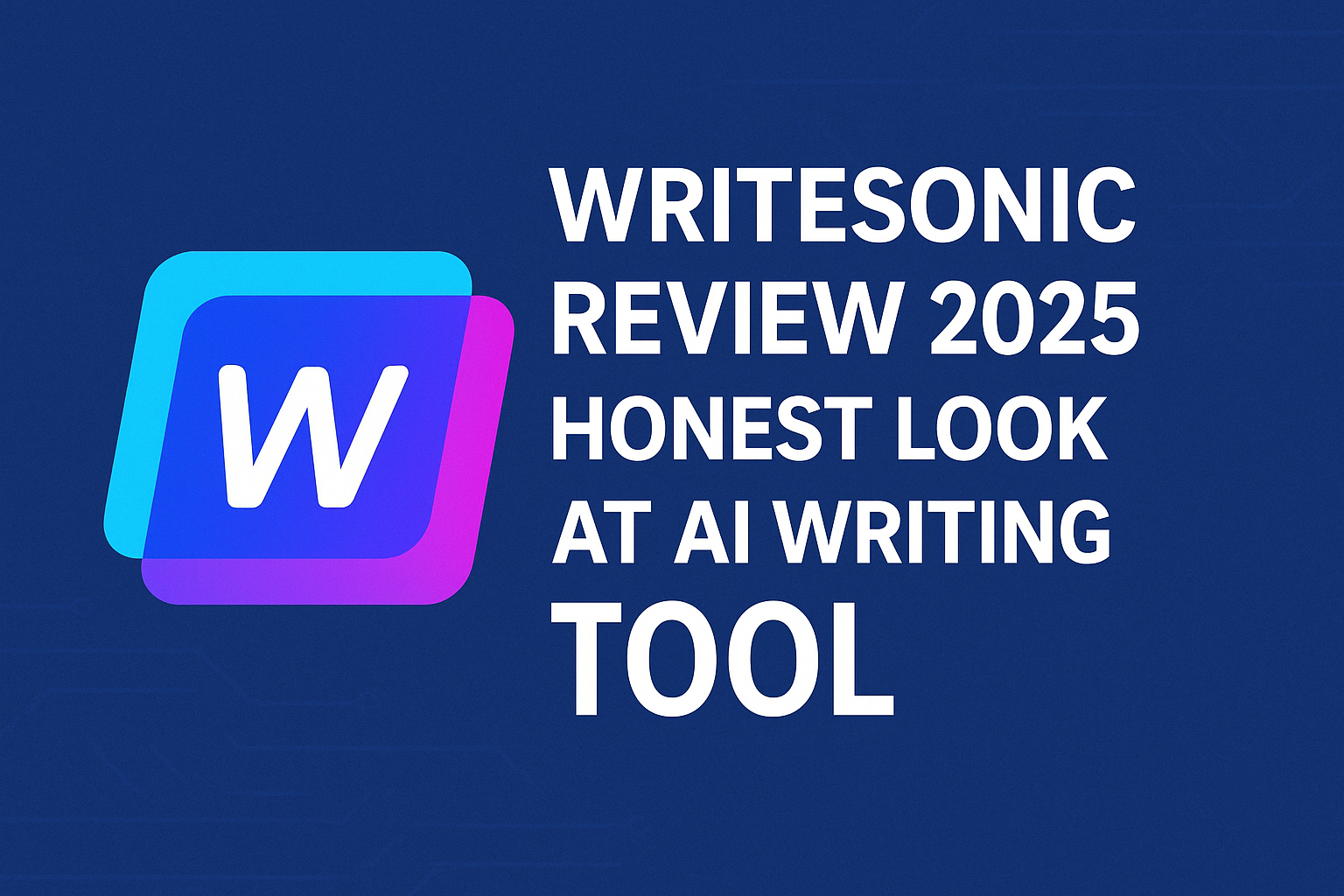 Featured image showing Writesonic AI writing tool interface for 2025 review by Utilzo
